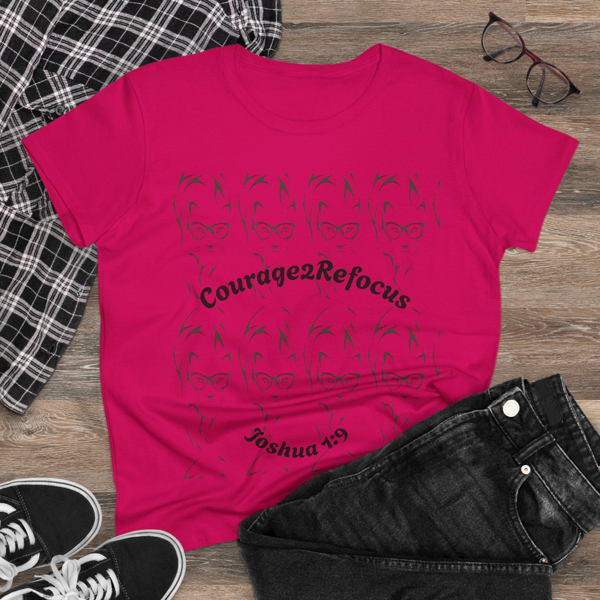 Courage scripture design Tee | Joshua 1 and 9 women shirt