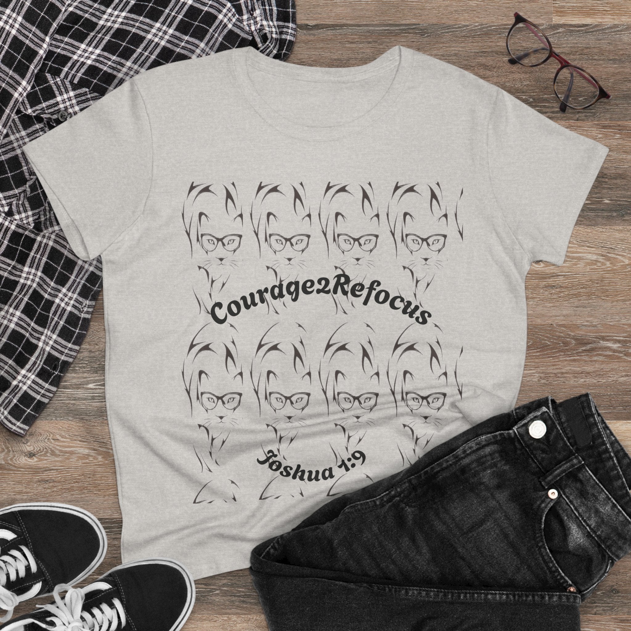 Courage scripture design Tee | Joshua 1 and 9 women shirt