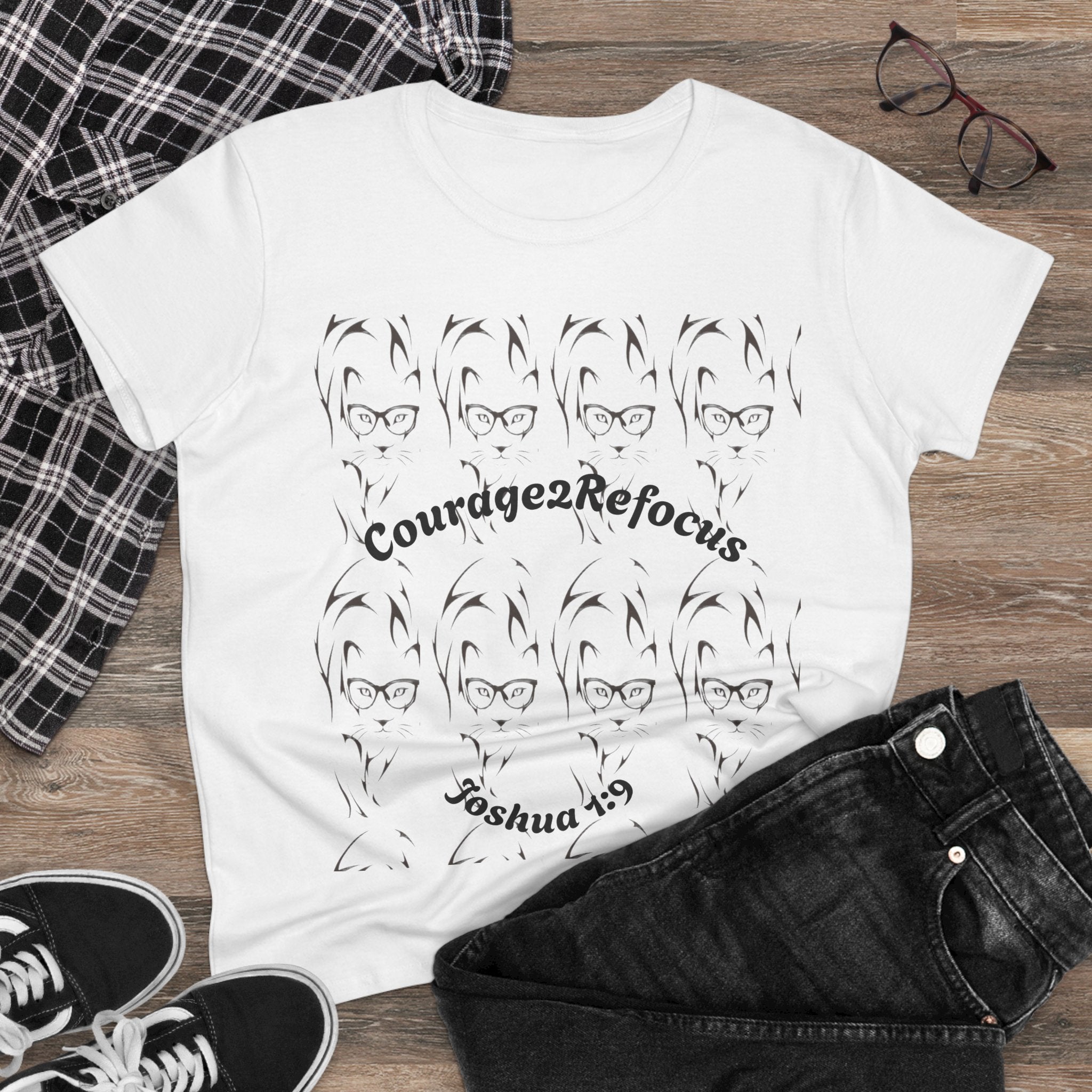Courage scripture design Tee | Joshua 1 and 9 women shirt