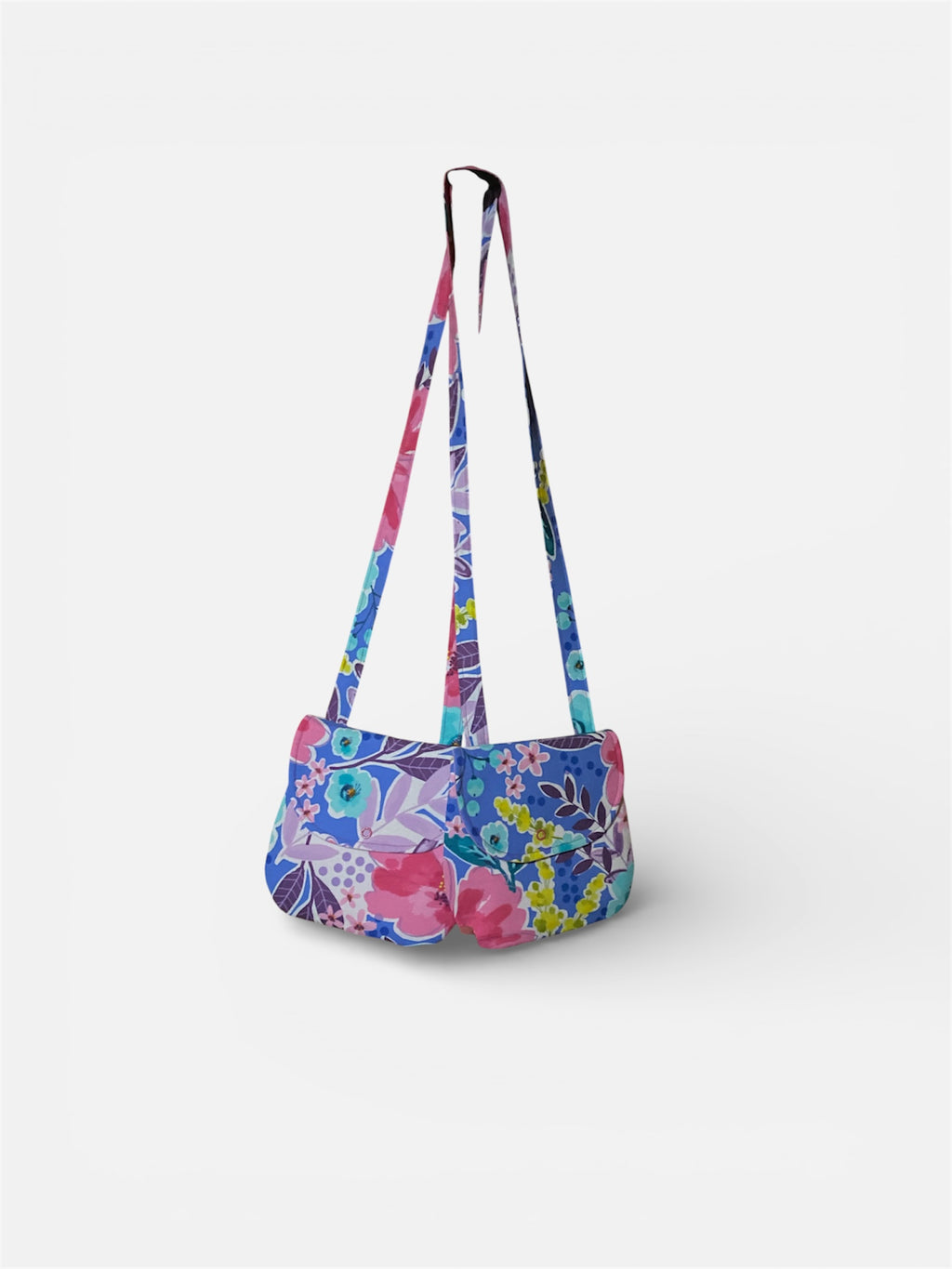 Floral Girls/Youth Crossbody With Snap Closure Bag/Purse- Handmade 100% Cotton Washable