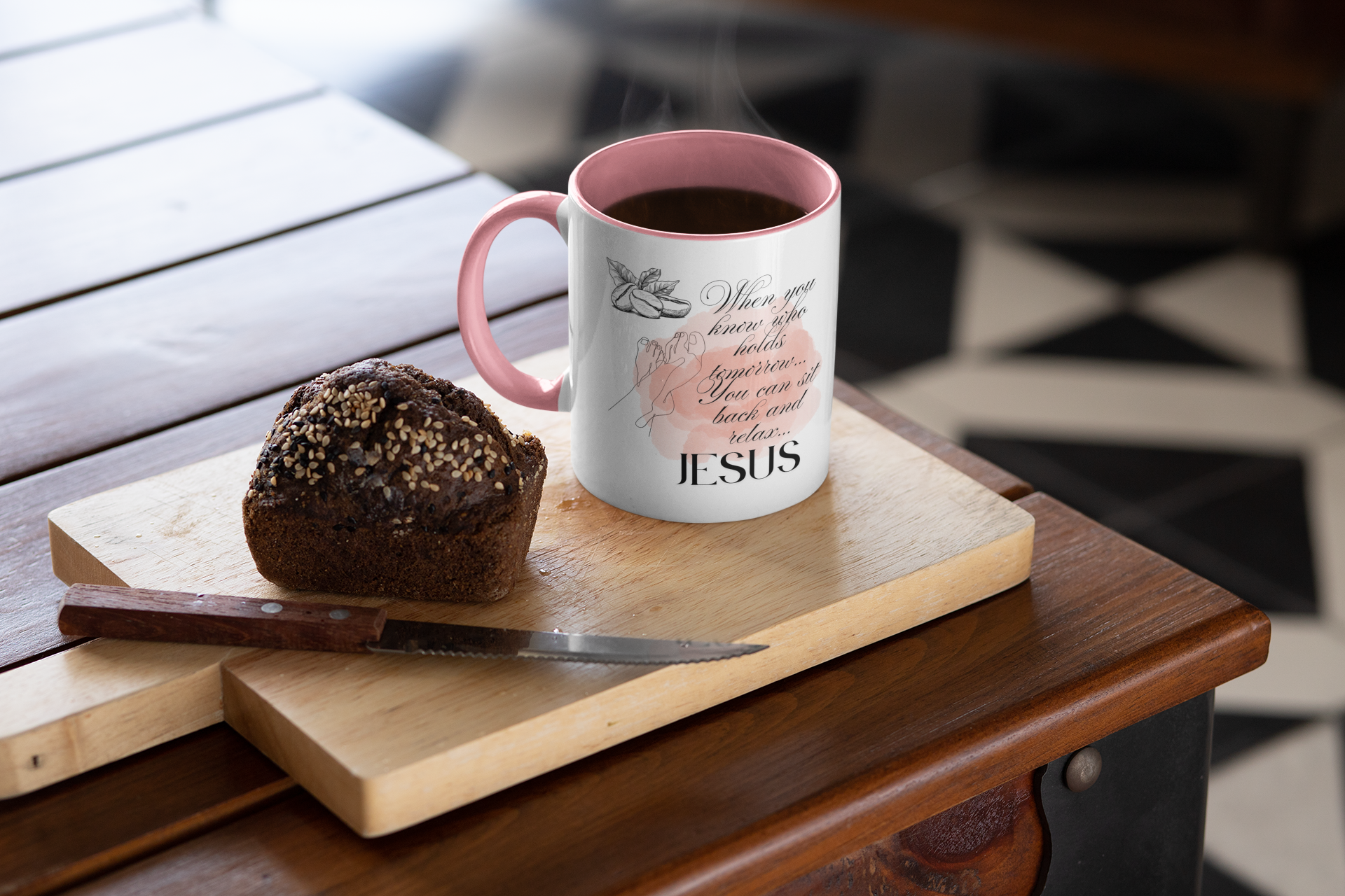 When you know who holds tomorrow faith coffee mug | Jesus scripture mug
