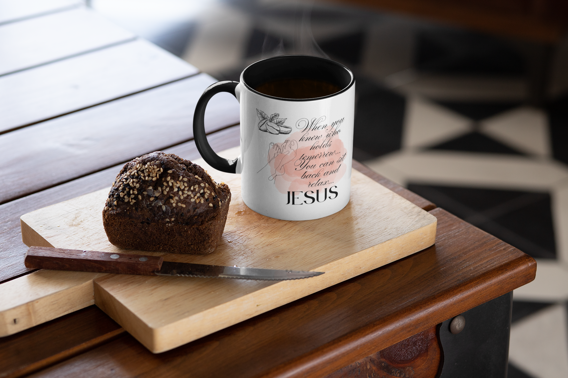 When you know who holds tomorrow faith coffee mug | Jesus scripture mug