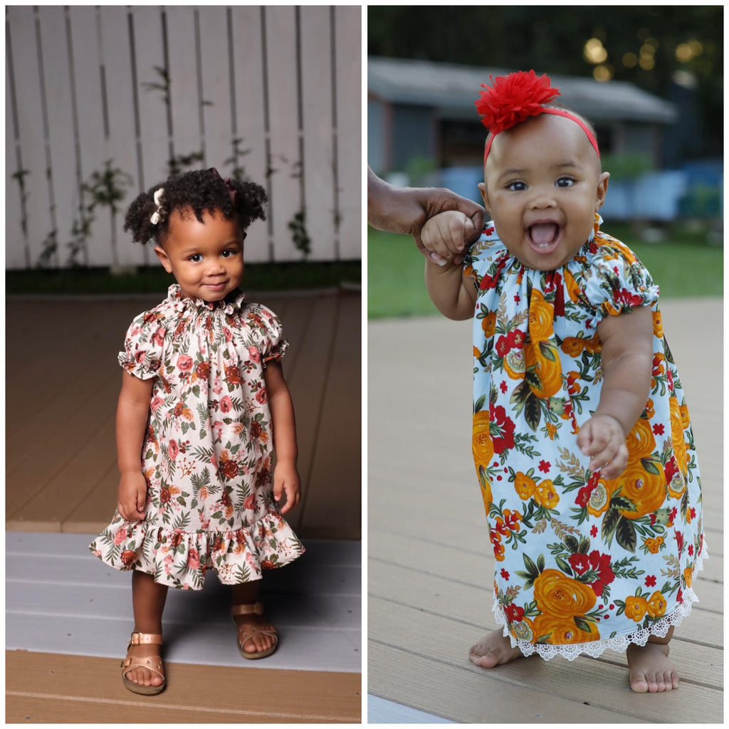 The Charity Rose Shirred Dress- Spring/Summer Dress/ Ruffle Hem- Sewing Pattern- Summerwear