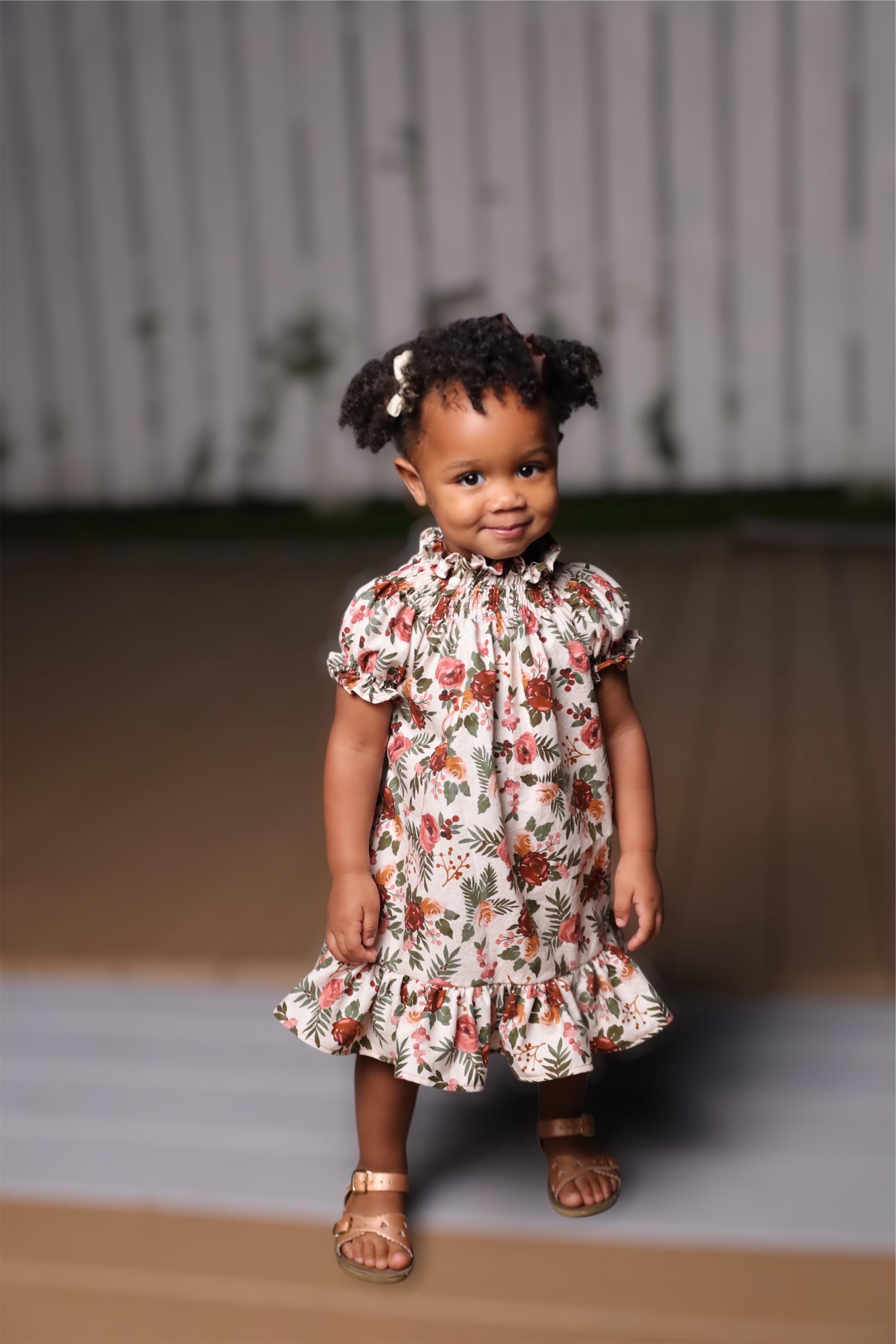 The Charity Rose Shirred Dress- Spring/Summer Dress/ Ruffle Hem- Sewing Pattern- Summerwear